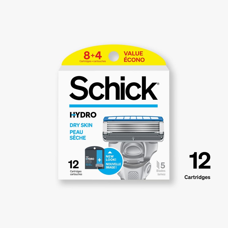 Schick Hydro 5 Sense Hydrate Razor Refills for Men, 12