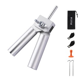 Split Type Parts A6061 Aluminum Alloy Tent Pole, Fork Type Parts Futamata, Easy Lightweight Pole End Lock/Pole Attaching Belt*2/Peg*2/Storage Bag Included