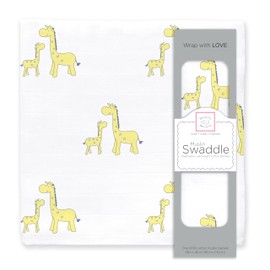 Muslin Swaddle Single - Mama Baby Giraffe, Yellow