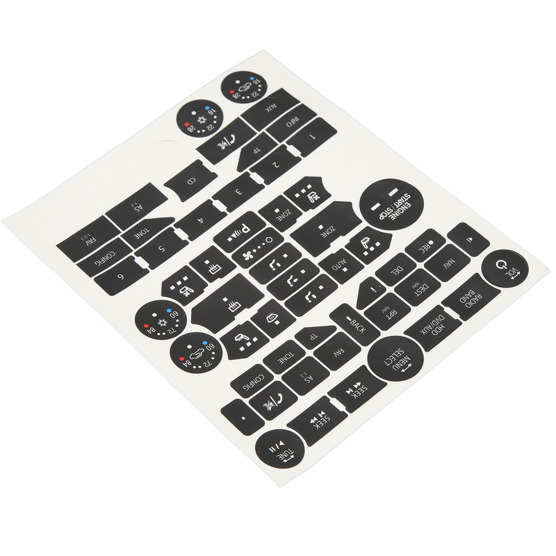 Car Interior Button Repair Decal Set Door Lock Button Decals