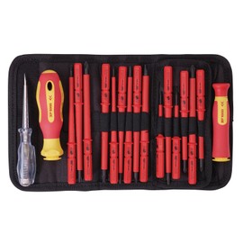 Draper XP1000 18 Piece Screwdriver Set - VDE Dual Insulated Interchangeable Blade - 05776 - Electrical Tool Driver Set