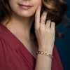 Pulsera De Terapia Cobre Puro Magnética Zircón Para Mujer Marrón