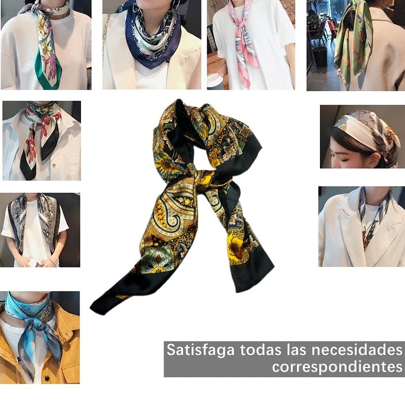 Bufandas De Seda Para Mujer Bufanda de Seda de Imitación