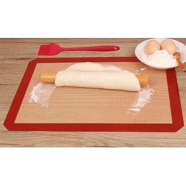 Salandens Tapete de silicona para hornear 4 pcs, Antiadherente Tapete de Silicona hornear para Macaron, Galletas, Pasta, Pizza, Pan, Ecológico y Reutilizable, Resistente al calor, sin BPA, 42x30cm
