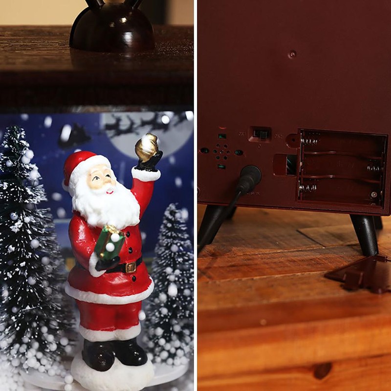 Mini Retro Christmas Snow Music TV Party Decoration Christmas Home