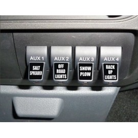 Unbranded/Generic Upfitter AUX Switch Decals Labels Stickers 4-pk | Fits: F-250 F-350 Super Duty