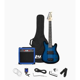 LyxPro 30" CS Series Electric Guitar Kit - Color: Red, Hand: Left-handed