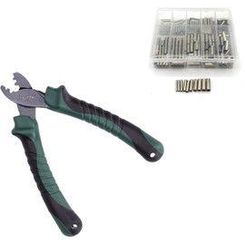 Zite Fishing Crimp Sleeve Set Fishing Crimp Sleeve Pliers Fishing Accessories + Sleeve Assortment 150pcs