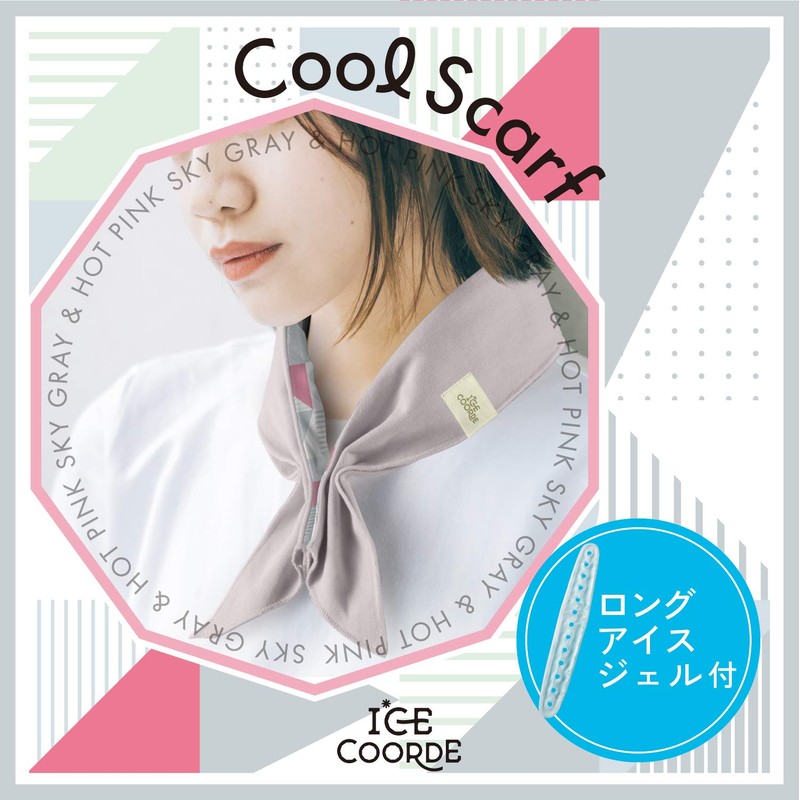 Elecom HCC-SC21PN Cool Scarf, Contact Cool, Heat Prevention Goods, Ice