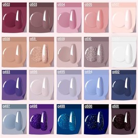 Beetles Kit de esmalte de uñas de gel de 23 piezas con capa superior mate brillante y capa base Colección nocturna para niñas Juego de esmalte de uñas de gel con purpurina gris desnudo blanco UV Soak Off Manicura navideña para mujeres y niñas