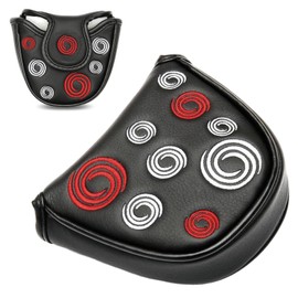 Black Putter Head Covers, Mallet Putter Headcover, Golf Putters Head Covers with Premium Protection, Premium Magnetic Closure Half Round, PU Leather Fit for Odyssey Putters Covers