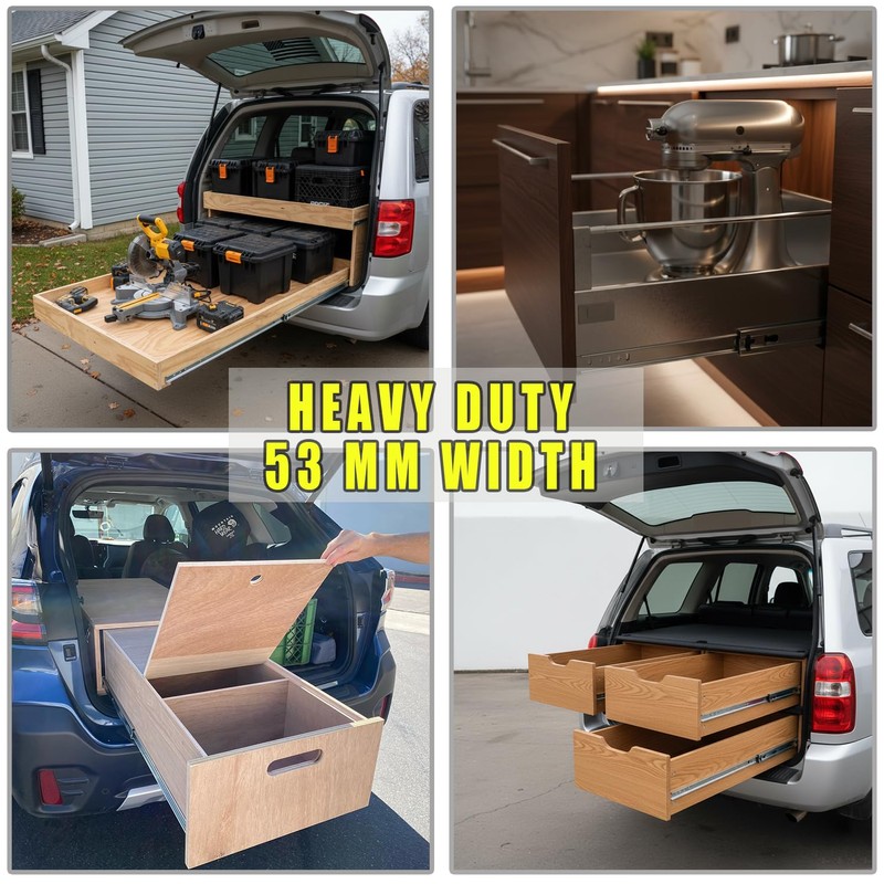 Heavy Duty Drawer Slides, 30 Inch, 300 lb Load Capacity,