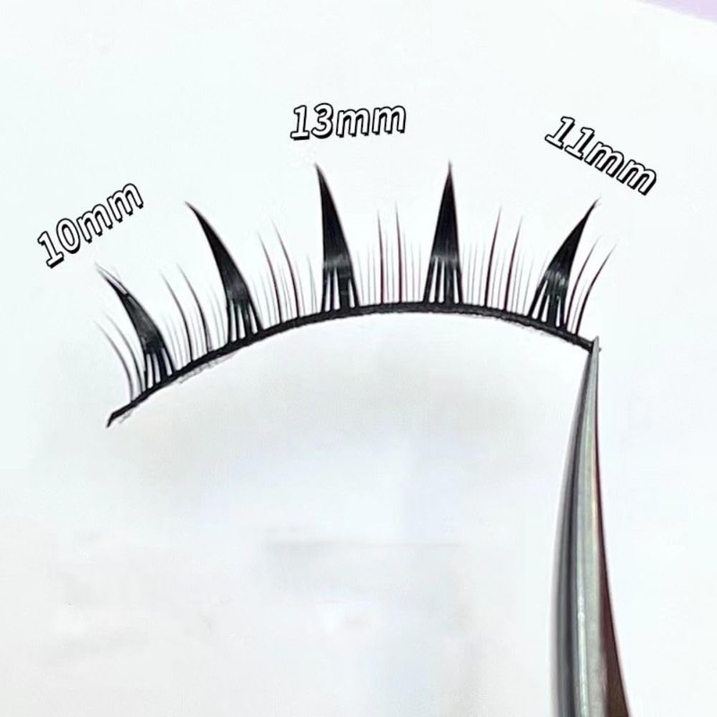 5 Pairs Makeup Cartoon Eyelashes Cosplay Anime Eyelashes Black Stem