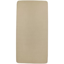 Meyco Baby Plain Fitted Sheet for Cot Bed (Flat Sheet with Soft Jersey Quality, Made from 100% Cotton, Perfect Fit with Elasticated All Around Breathability, Dimensions: 70 x 140 cm), Taupe