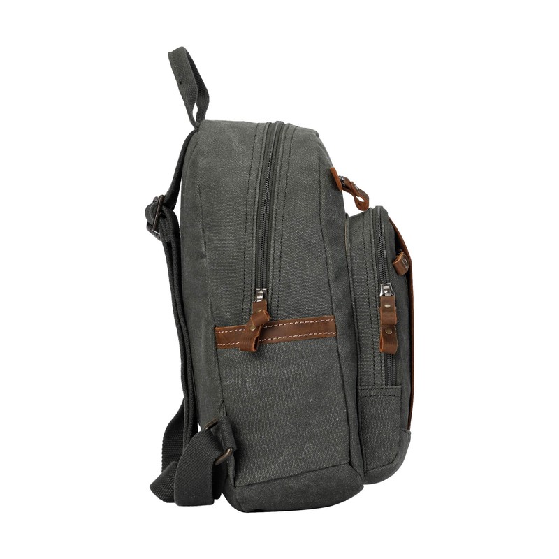 Troop London TRP0255 Classic Canvas Backpack - Green