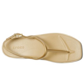 Crocs Women's Miami Thong Sandal Metallic Gold 7 Medium