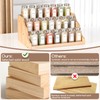 Memanque Tiered Spice Rack Organizer for Cabinet, Wooden Spice Rack