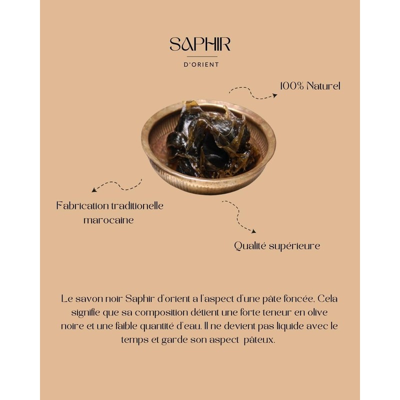 Saphir d'Orient Black Soap - Morocco - Beldi Soap -