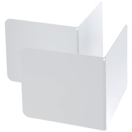 Alco 4302-10, Metal Bookends, 130 x 140 x 140 mm, 2 Pieces, White