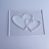 Double Heart Router Template, Clear Acrylic Template, Woodworking Router Template