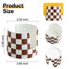 Checkered Sponge Holder for Kitchen Sink, Ceramic Dish Sponge Drying