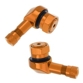 Windance 2pcs Motorcycle Wheel Tire Tubeless Valve Stems Aluminum Alloy Valve Motorcycle Rim 90 Degree Angle for Rim Wheel Parts (Gold)