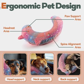 Dog Calming Pillow, Glow in The Dark Dog Throw Pillow, Soft Question Mark Pillows for Dogs, Kids, Adults, Washable Dog Bed Pillow, Cozy Dog Body Pillow Gifts (L Pink)