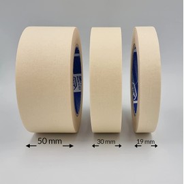 ACIT Kit with 3 masking tape, masking tape for painting work, 19 mm + 30 mm + 50 mm, painter's masking tape for clean painting work, can be removed without leaving any residue