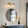 Mecgirn Brushed Gold Bathroom Vanity Light Over Mirror, 2 Light