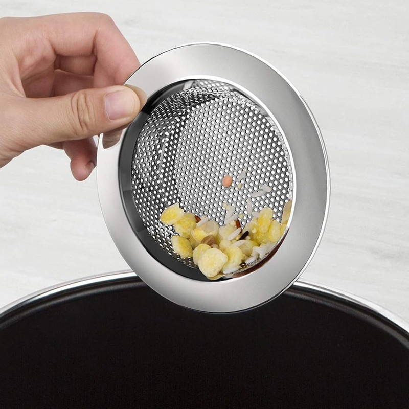 Kitchen Sink Strainer, Stainless Steel Sink Drain Strainer, Dishwasher Safe（External
