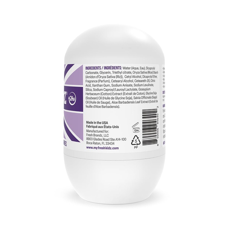 Fresh Kidz Roll On Deodorant for Kids and Teens -