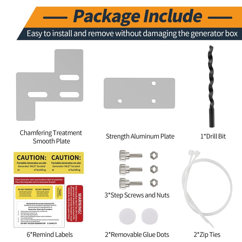 Generator Interlock Kit for General Electric GE 150 or 200amp