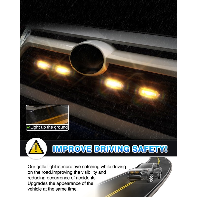 Autorder LED Grille Lights for Toyota RAV4 2025 2024 2023