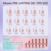 Misssix Uñas francesas profundas, 160 puntas de gel francesas, uñas