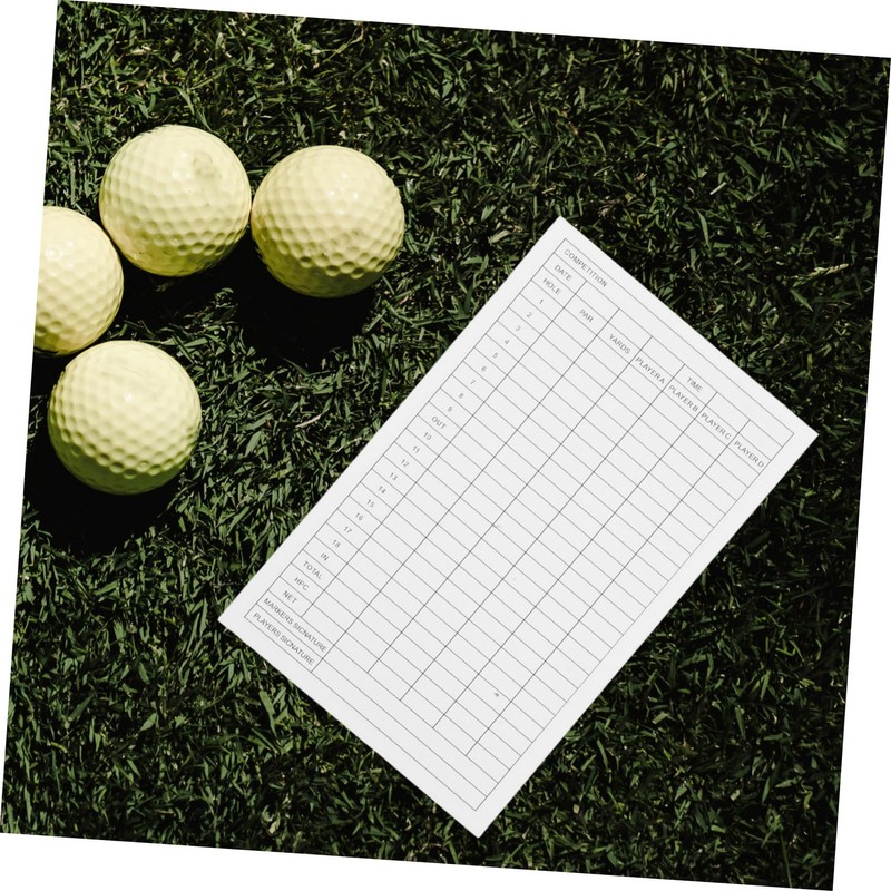 BESPORTBLE 35pcs Golf Score Tracker White Coated Paper Scoreboard for