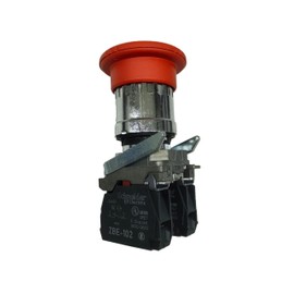 New OEM Emergency Switching Off Push Button, Red Mushroom 40mm, Installation Diameter 22.5mm, Trigger Latching Turn to Release (2NC XB4BS8444)