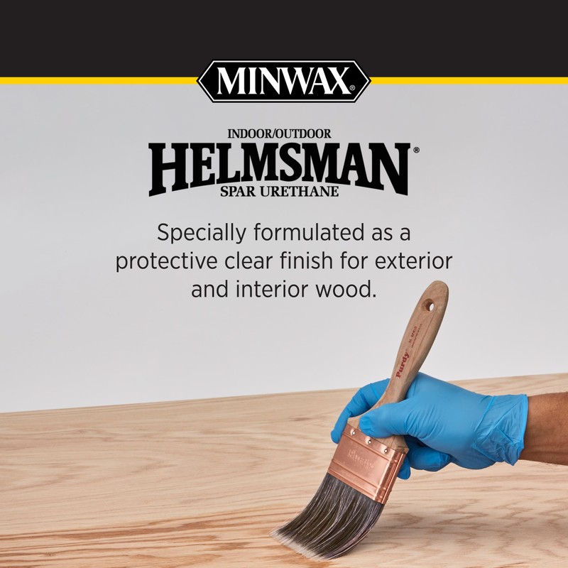 Minwax Water Based Helmsman Spar Urethane, Quart, Semi-Gloss