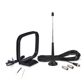 Bingfu FM Radio Antenna with Magnetic Base and AM Loop Aerial for Denon Pioneer Marantz Indoor Digital HD Radio FM Bluetooth Stereo Receiver AV Audio Vedio Home Theater Receiver Tuner
