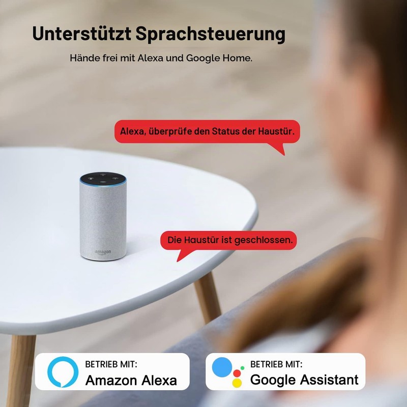 Smart WiFi Sensor for Doors and Windows, Alarm for Doors