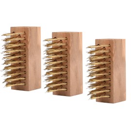 MFUOE 3 Pieces Weed Wire Brush Garden Patio Weed Brush Tools Heavy Duty Steel Wire Broom for Remove Weeds Moss Build-Up