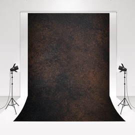 Kate Studio Backdrop for Photography Black Brown 1.5x2.2m/5x7ft Retro Mottled Wall Photo Booth Backdrop Reddish Brown Rust Heavy Industrial Style Wedding Photocall Background