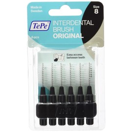 TePe Interdental Brushes Blister Pack Black 1.5 mm Pack of 6