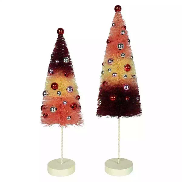 Bethany Lowe Designs Valentine Tri-Colored Trees Set/2