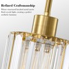 HONIEGG 5.1" Mini Modern Gold Crystal Kitchen Island Pendant Lights