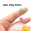 AWEELON 6 Rolls 0.6mm Crystal String for Beading Clear Elastic