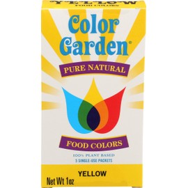 Color Garden Pure Natural Food Colors, Yellow 5 ct. 1 oz.