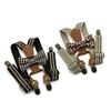 Anshili 2stk Kinder Hosenträger mit Fliege 4 Clips Y-Form -