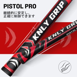KNLY Golf Putter Grips-Pistol Golf Grips are made of lightweight polyurethane material that minimizes grip pressure and is soft and has high feedback (Black)