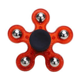 Toyland® Spinnerooz Glitter Hand Spinner Novelty Toy - Fidget Spinner - 5 In 1 - Jump, Bounce, Spin (RED)