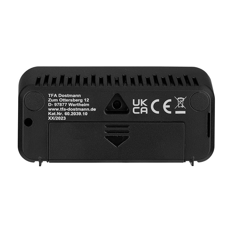 TFA Dostmann Mini Digital Alarm Clock with Temperature and Humidity